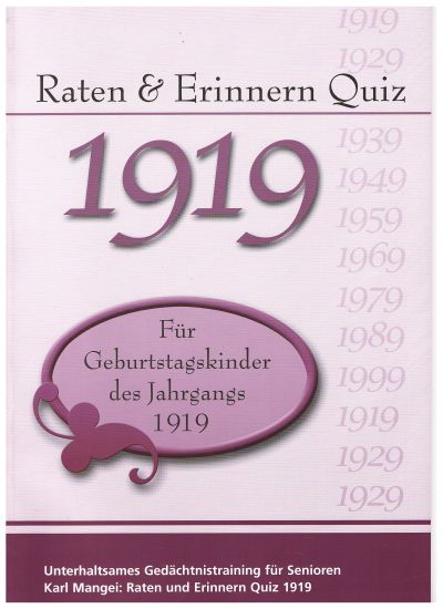 1919 - Raten und Erinnern Quiz