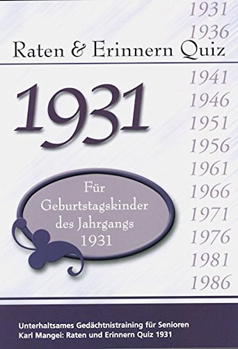 1931 Raten und Erinnern - Quiz