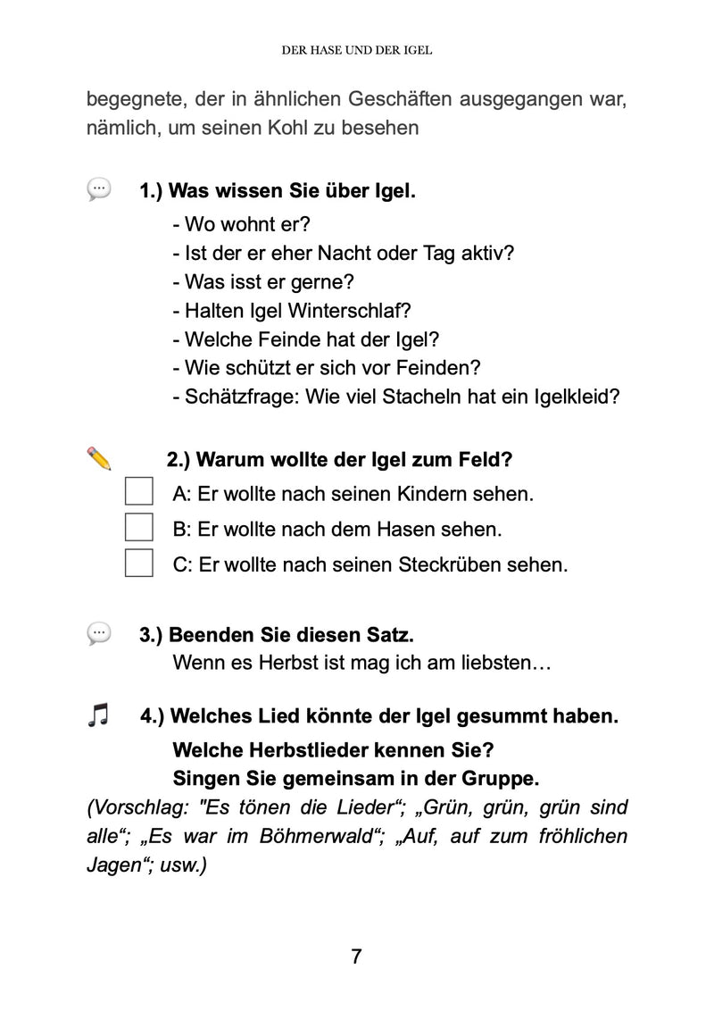 Märchenquiz für Senioren - Beschäftigungsheft