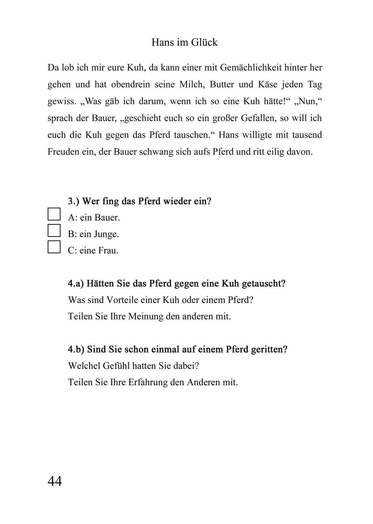 XXL Märchenquiz und Beschäftigung
